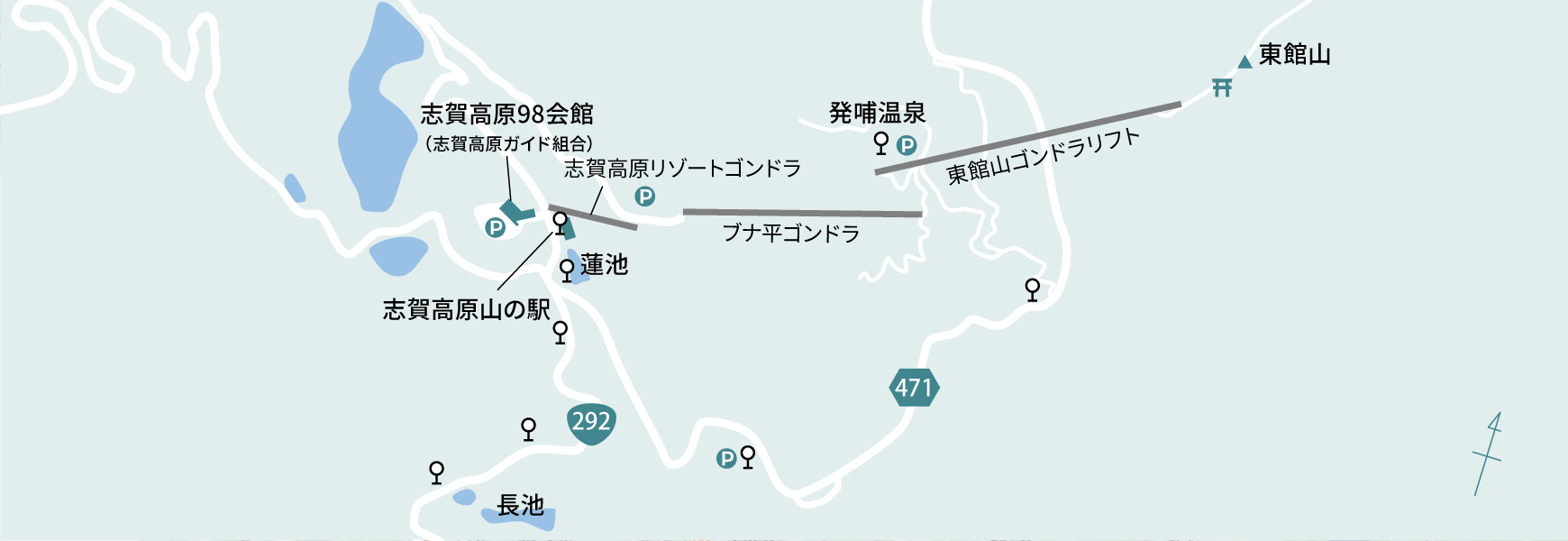 大沼池までの地図