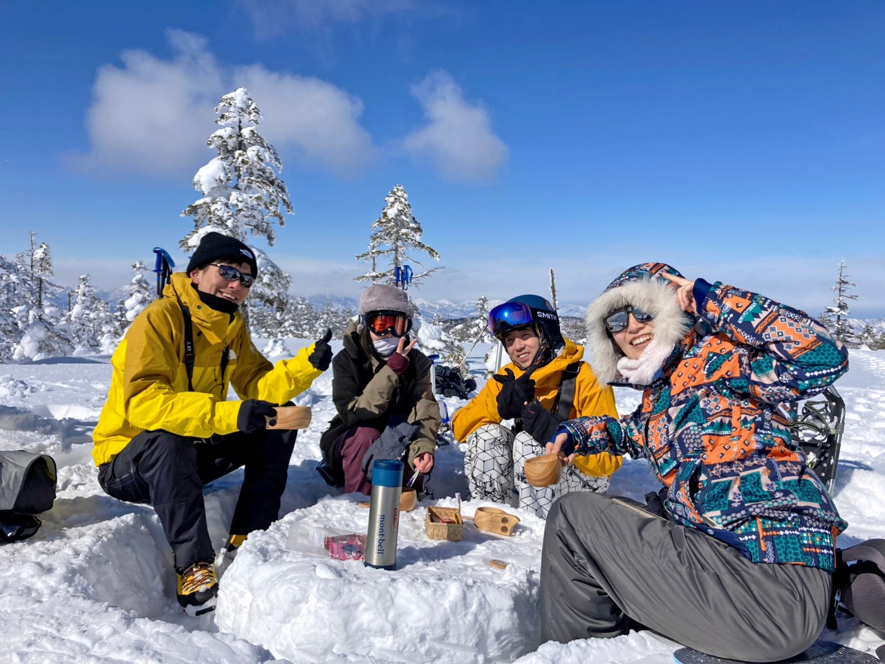楽々山頂スノーシューガイド9